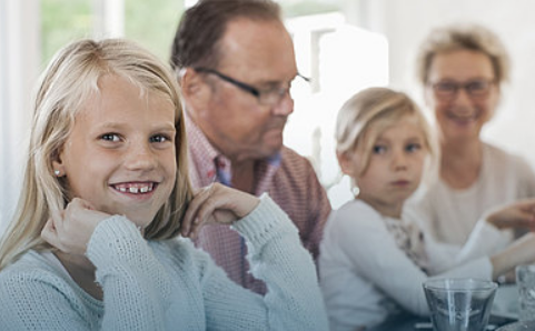 Foto von einer Familie mit Kindern